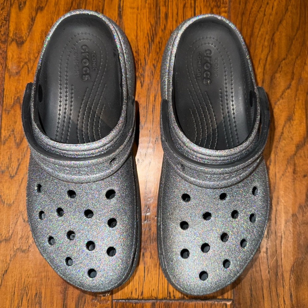 CROCS women Sparkly Slippers - Silver